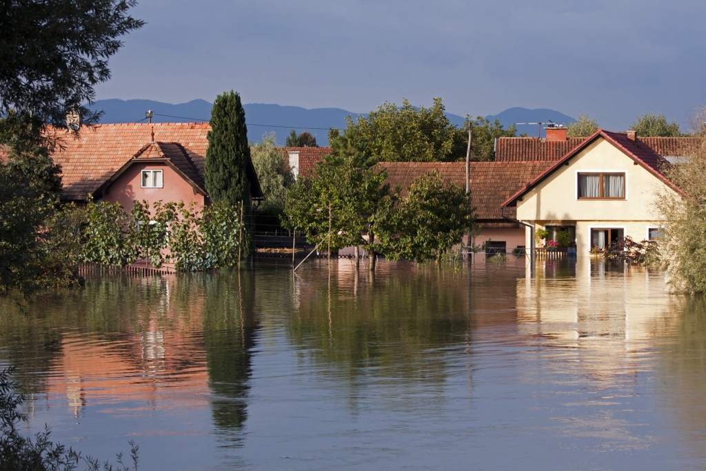 Flooding waters of river Sava and Krka in Slovenia, September 2010